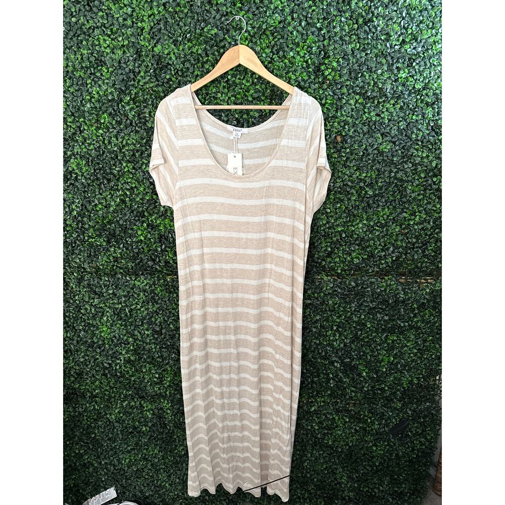 NWT Exist, Long Striped Maxi Dress, Soft Comfortable Women’s Size 2XL